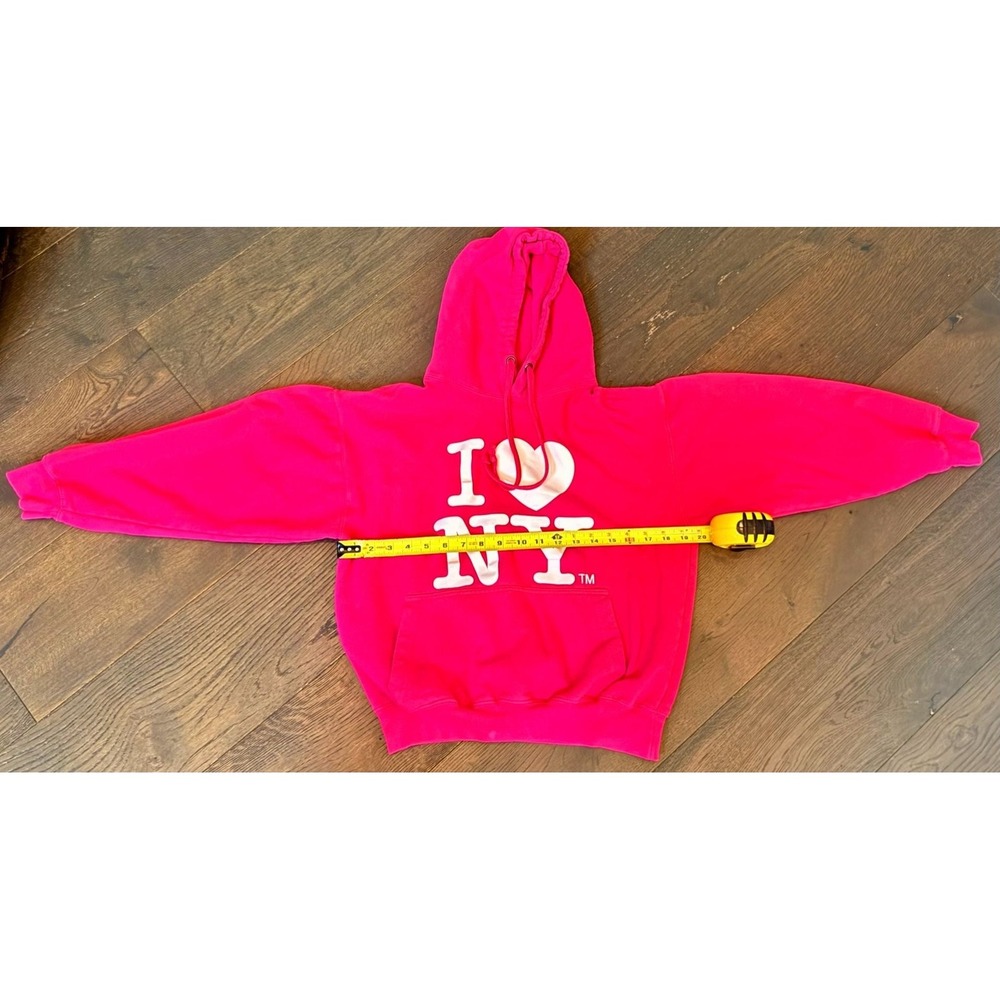 I Love New York NY Hot Pink Pullover Hoodie Sweatshirt Small - Picture 5 of 5